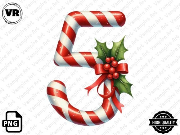 Download Holiday Typeface and Number Clipart PNG - Number Collection