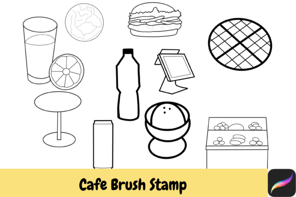 Download Cafe Procreate Brush Stamps IPAD - Premium Bundle
