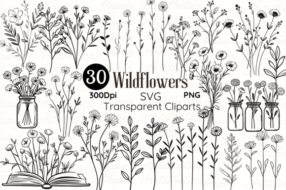 Download Minimal Wildflower Doodle SVG Hand-drawn - Doodle Collection