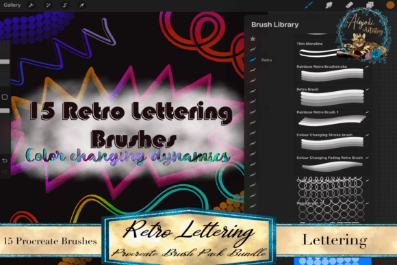 Download Retro | Procreate Lettering Brushes - Lettering Collection