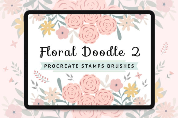 Download Procreate Stamps -  Floral Doodle Vol.2 - Doodle Collection