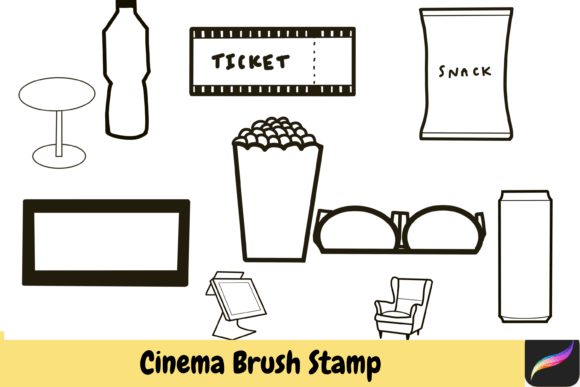 Download Cinema Procreate Brush Stamps IPAD - Premium Bundle