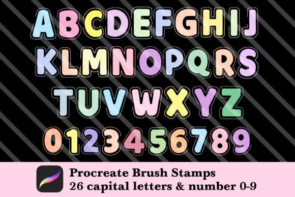 Download Alphabet &amp; Number Brush Stamp Procreate - Number Collection