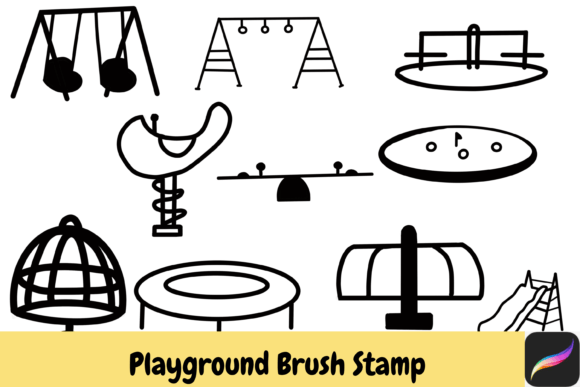Download Playground Procreate Brush Stamps IPAD - Premium Resources