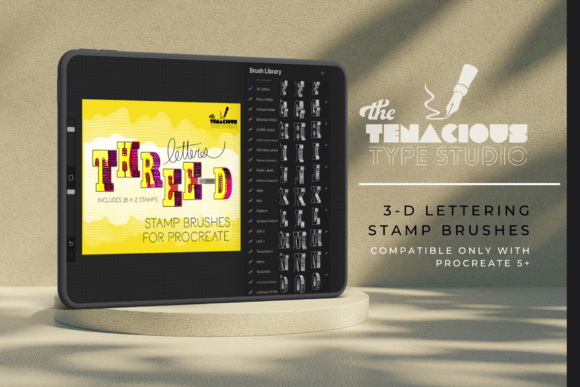 Download 3-D Lettering Stamps for Procreate - Lettering Collection