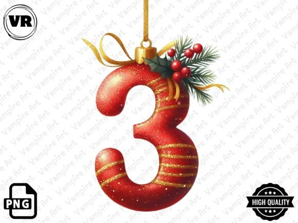 Download Holiday Typeface and Number Clipart PNG - Number Collection