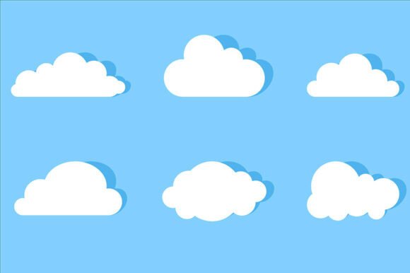 Download Set of Cartoon Clouds - Cartoon clouds Collection