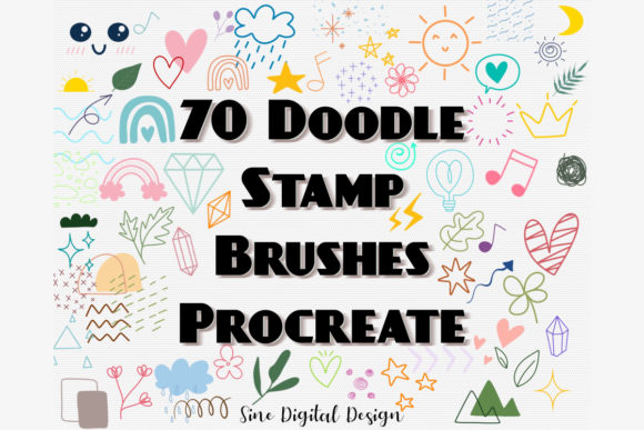 Download Procreate Stamps Brushes Cute Doodle - Doodle Collection
