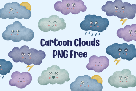 Download Cartoon Clouds PNG Free - Premium Resources