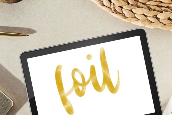 Download Metallic Foil Procreate Lettering Brush - Lettering Collection