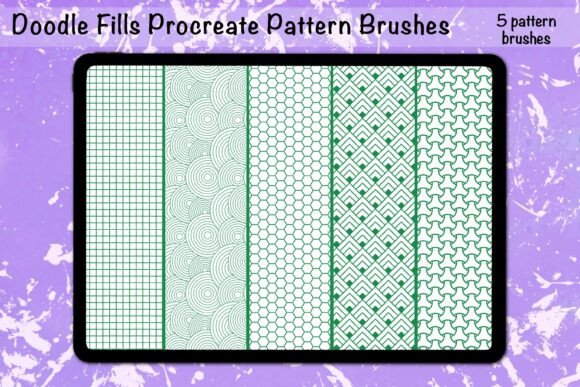 Download Doodle Fills 1 Procreate Pattern Brushes - Doodle Collection