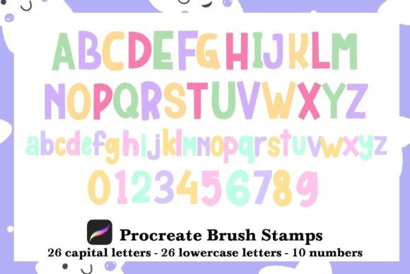 Download Alphabet &amp; Number Brush Stamp Procreate - Number Collection