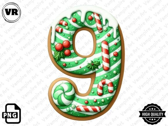 Download Holiday Typeface and Number Clipart PNG - Number Collection