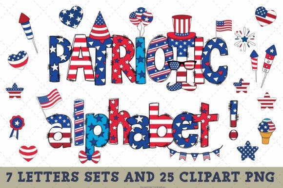 Download Patriotic Alphabet Doodle Letter Clipart - Doodle Collection