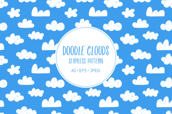 Download Hand-drawn Doodle Clouds Pattern - Doodle Collection