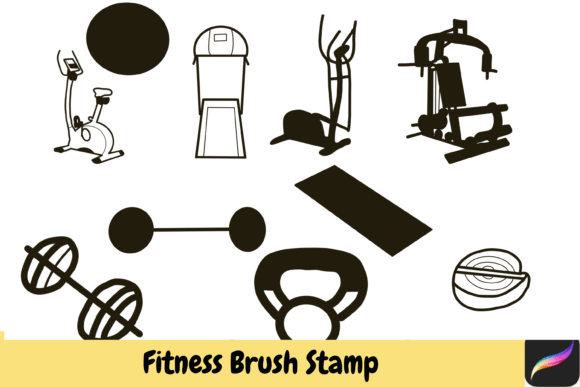 Download Fitness Procreate Brush Stamps IPAD - Premium Bundle