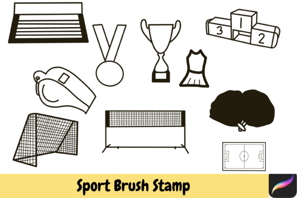Download Sport Procreate Brush Stamps IPAD - Premium Resources
