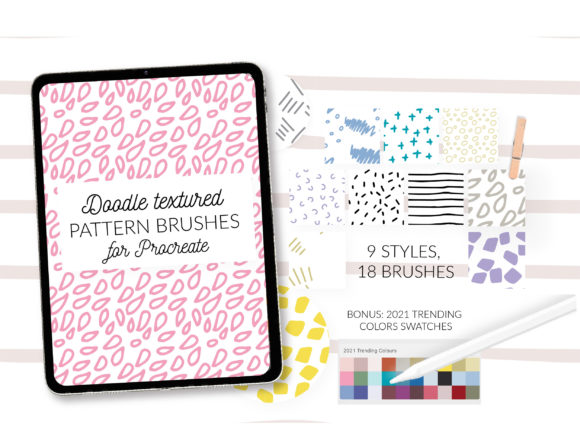 Download Doodle Dots Procreate Stamps. Abstract - Doodle Collection